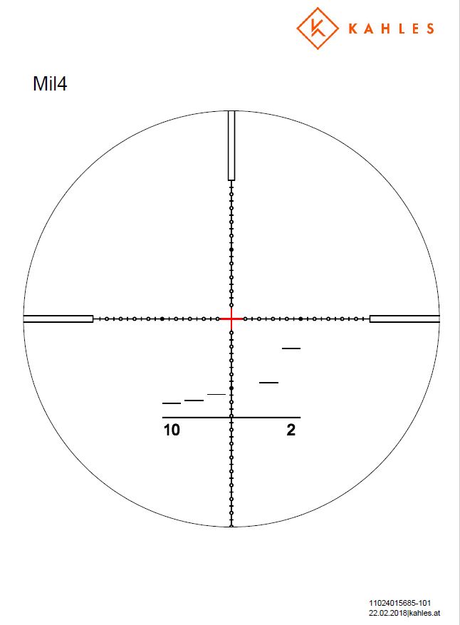 Zielfernrohr Kahles Zielfernrohr Kahles K624i 6-24x56 34mm Mil4 cw ...