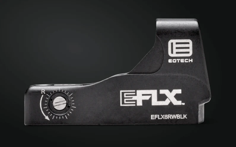 Rotpunktvisier EOTech Mini Reflex Sight Modell EFLX schwarz , 1x Vergrösserung, 3Moa Punkt rot