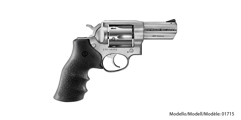 Revolver Ruger GP100 3" Lauf .357 Mag. SA/DA, Satin Stainless, 6 Schuss Trommel