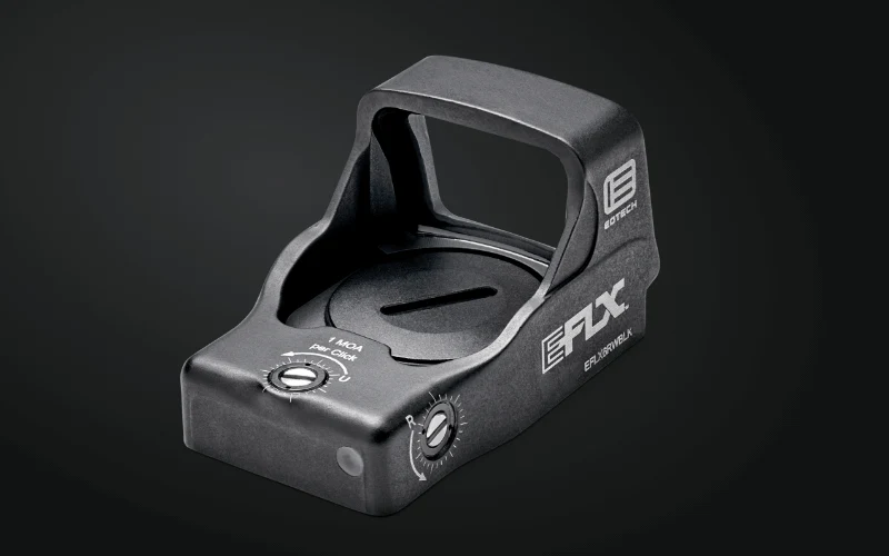 Rotpunktvisier EOTech Mini Reflex Sight Modell EFLX schwarz , 1x Vergrösserung, 3Moa Punkt rot