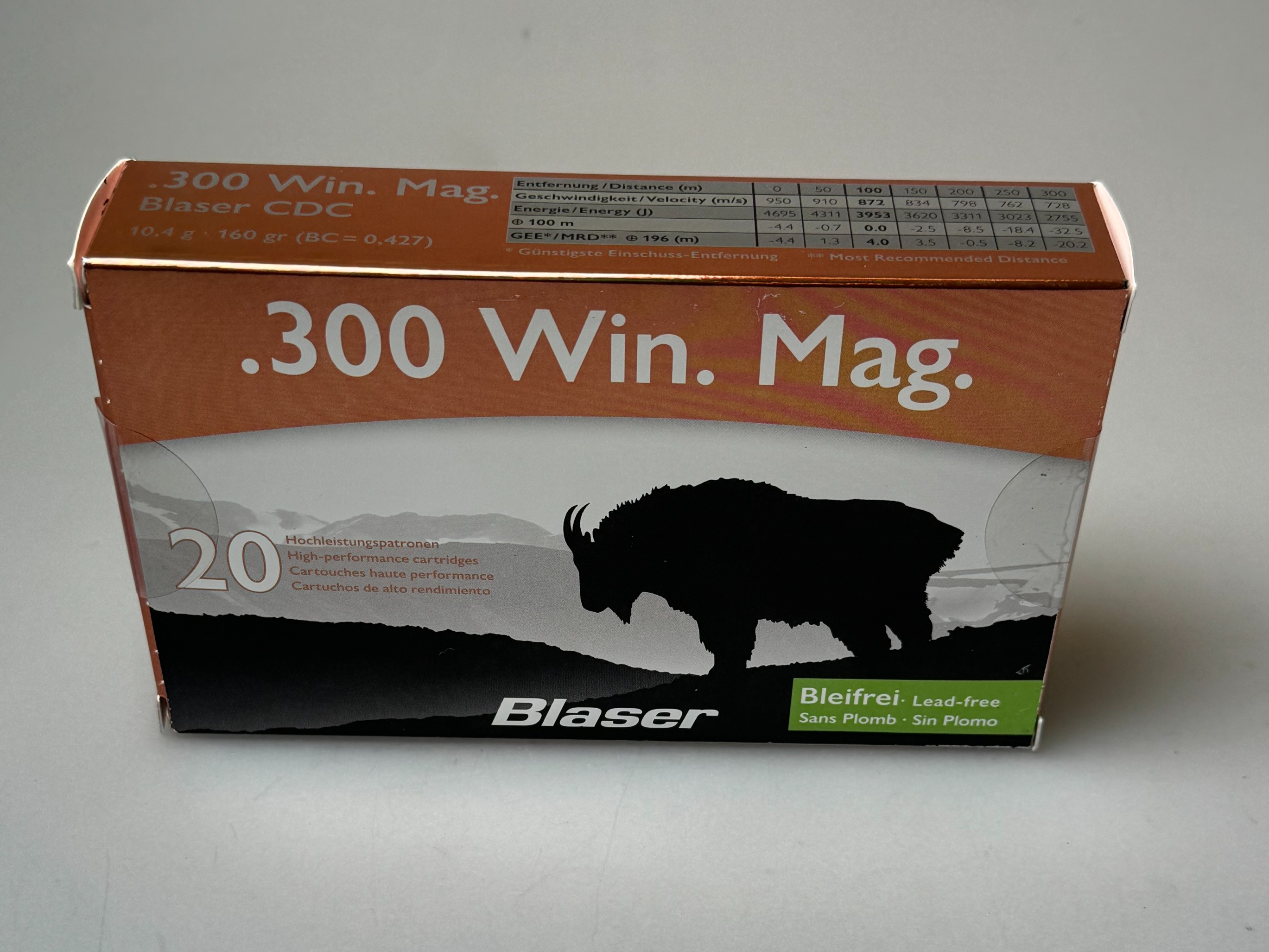 Munition Blaser CDC 10.4g .300 Win. Mag.