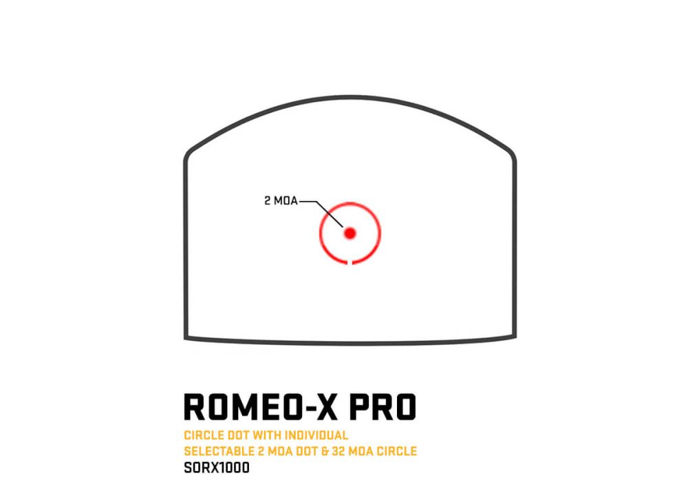 Reflex Visier SIG SAUER INC. ROMEO X PRO, 2MOA RedDot & 32 MOA Circle, schwarz